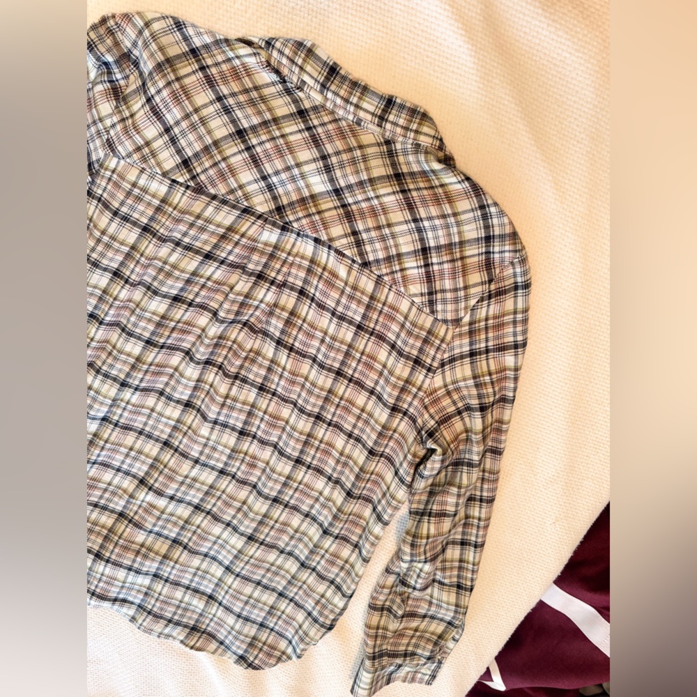 LOFT Plaid Button-Down Shirt - Picture 9 of 14